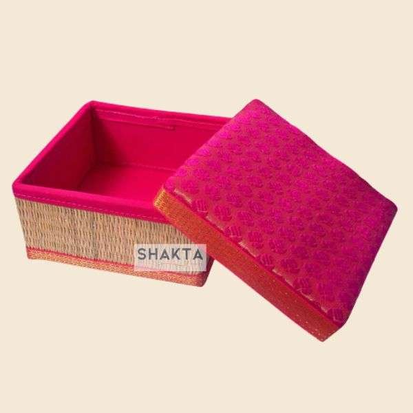 Rivergrass Square Box With Foam Lid - Pink
